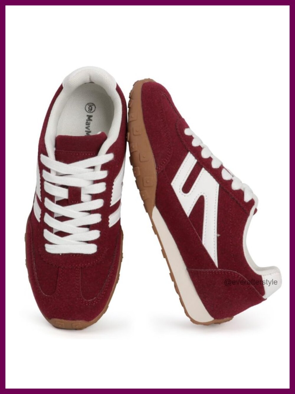 Retro Fashion Sneakers Faux Leather Foam Insole Lace-Up Walking Shoes